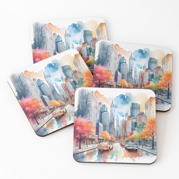 Item preview, Dynamic Autumn City Street designed and sold by RaiyaTees.