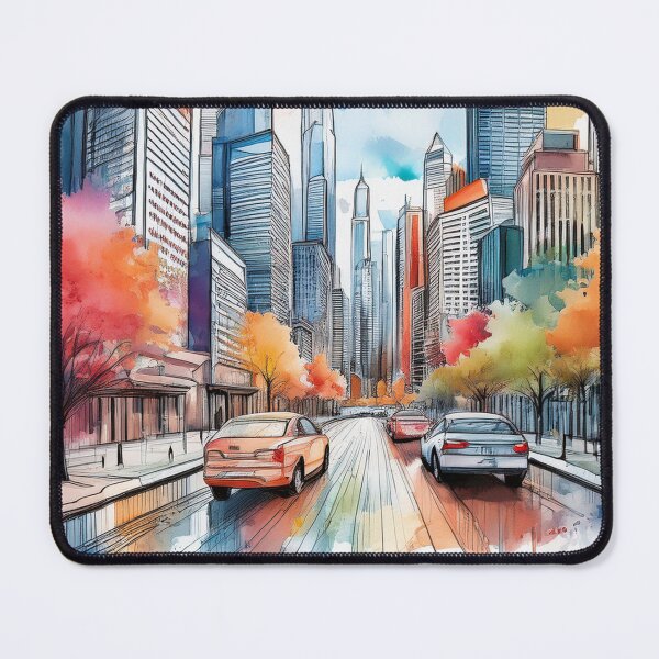 Item preview, Dynamic Autumn City Street designed and sold by RaiyaTees.