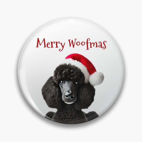 Item preview, Merry Woofmas - Black Poodle designed and sold by Explore That City.