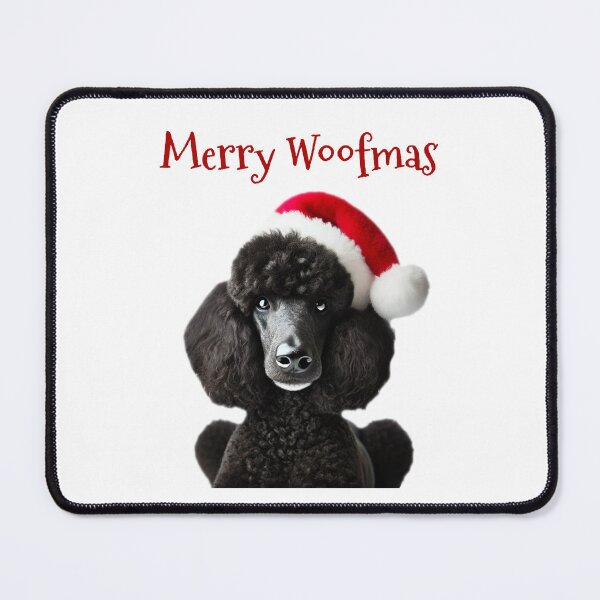 Item preview, Merry Woofmas - Black Poodle designed and sold by Explore That City.