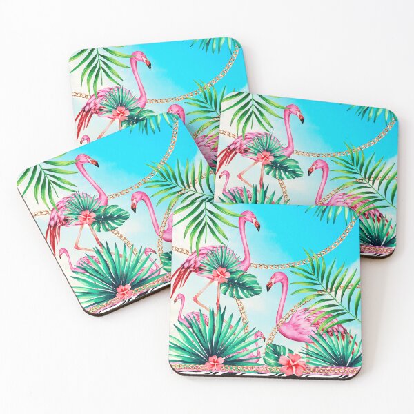 Item preview, Uma impressão tropical mesclando impressões de animais, flamingos e folhagem exuberante para um design impressionante e elegante inspirado no paraíso tropical. designed and sold by Gillberto.