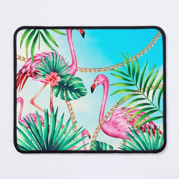 Item preview, Uma impressão tropical mesclando impressões de animais, flamingos e folhagem exuberante para um design impressionante e elegante inspirado no paraíso tropical. designed and sold by Gillberto.