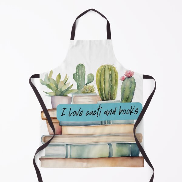 Item preview, Cacti in pots on books, I love books and cacti,  vintage books,  designed and sold by KolorellaS.