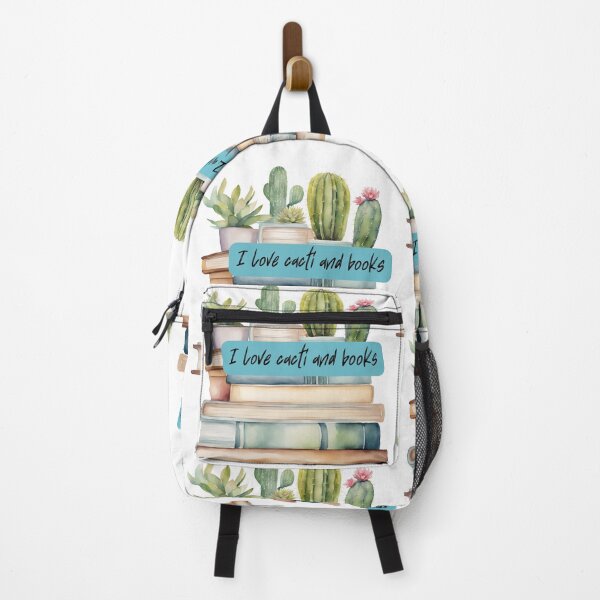 Item preview, Cacti in pots on books, I love books and cacti, vintage books, designed and sold by KolorellaS.