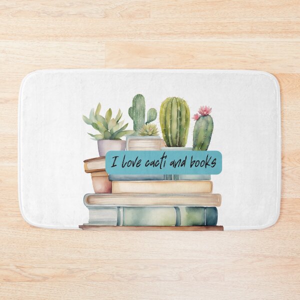 Item preview, Cacti in pots on books, I love books and cacti,  vintage books,  designed and sold by KolorellaS.