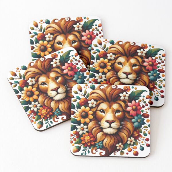 Item preview, Floral Lion - Oil Painting designed and sold by takeng07.