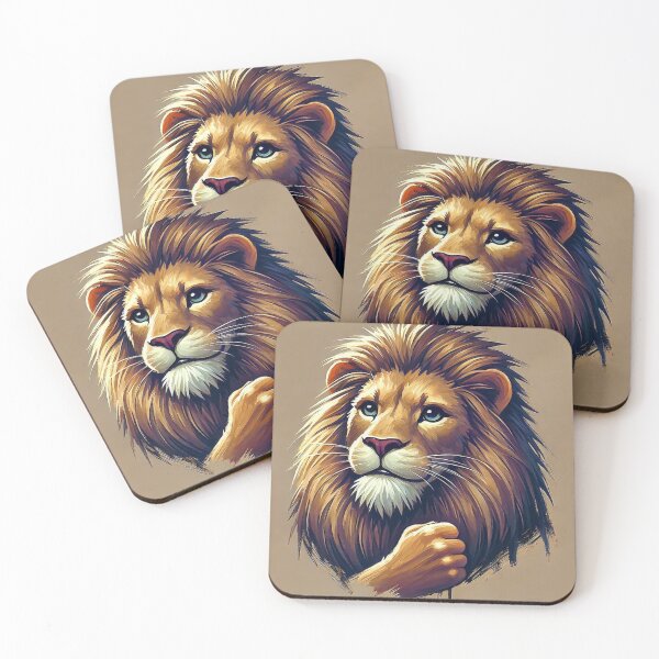 Item preview, Powerful Lion Portrait - Oil Painting designed and sold by takeng07.