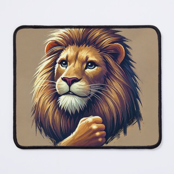 Item preview, Powerful Lion Portrait - Oil Painting designed and sold by takeng07.