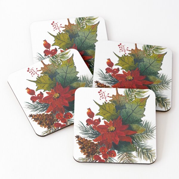 Item preview, Red Christmas flower, poinsettia designed and sold by Myartspace.