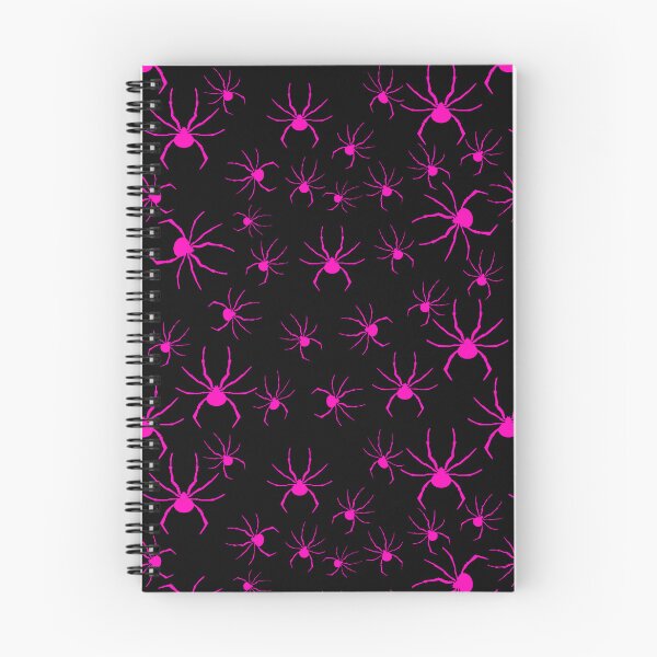Item preview, hot pink spider pattern designed and sold by frauenbrauen.