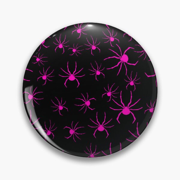 Item preview, hot pink spider pattern designed and sold by frauenbrauen.