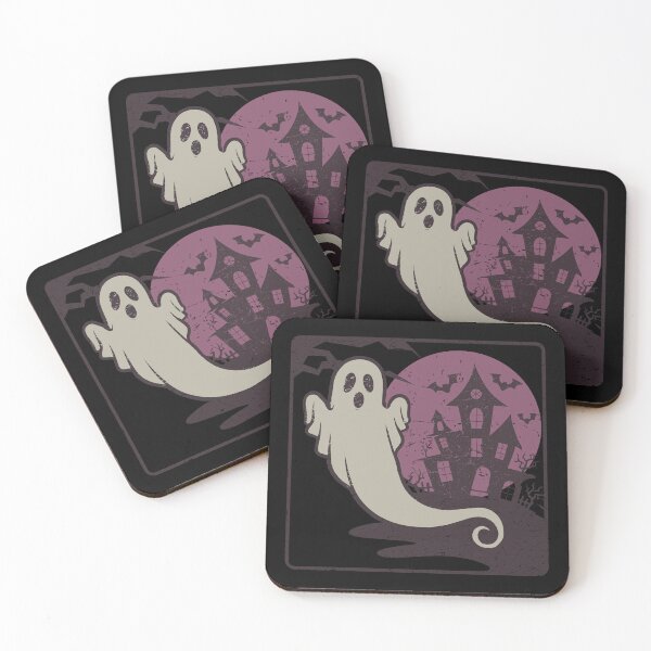Item preview, Halloween Scene Ghost And Spooky House  Colorful Design No. 2 designed and sold by ZIPsketch.