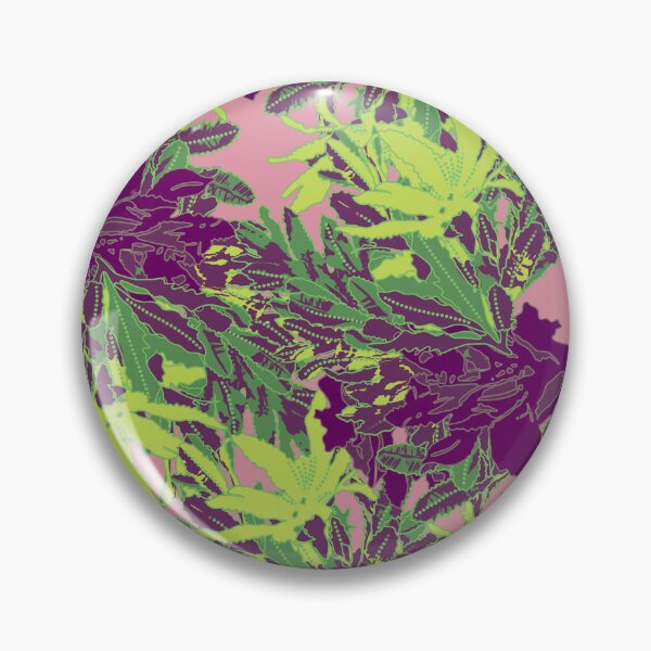 Item preview, Green-Pink Banksia Leaves - Dynamic Australian Bush Art Print, Winter Inspired designed and sold by Jay Dee Dearness.