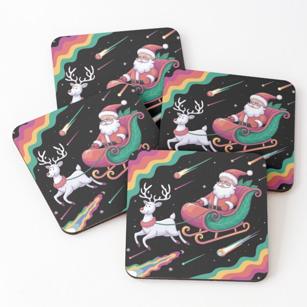 Item preview, Cosmic Santa Riding a Sleigh Through the Stars designed and sold by XquisiteFashion.