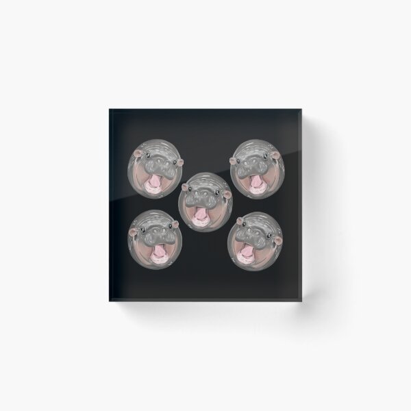 Item preview, Moo Deng baby hippo pattern designed and sold by SpiritedArtwork.