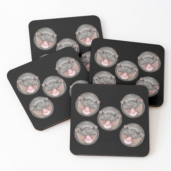 Item preview, Moo Deng baby hippo pattern designed and sold by SpiritedArtwork.