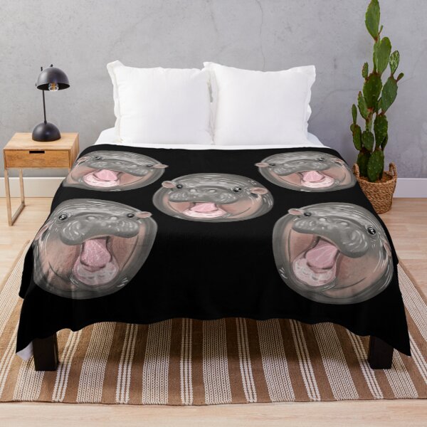 Item preview, Moo Deng baby hippo pattern designed and sold by SpiritedArtwork.