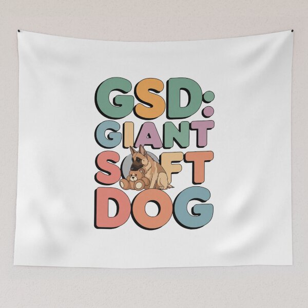 Item preview, Cute german sheperd artwork. GSD: Giant Soft Dog designed and sold by Davideus.
