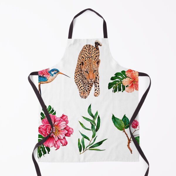 Item preview, Uma impressão tropical com folhagem exuberante, flamingos elegantes e padrões elegantes de leopardo, misturando a beleza da natureza com sofisticação. designed and sold by Gillberto.