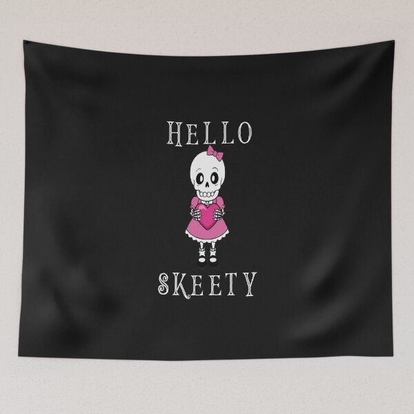 Item preview, Hello Skeetty – Adorably Spooky Halloween Skeleton designed and sold by MD2Graphics.