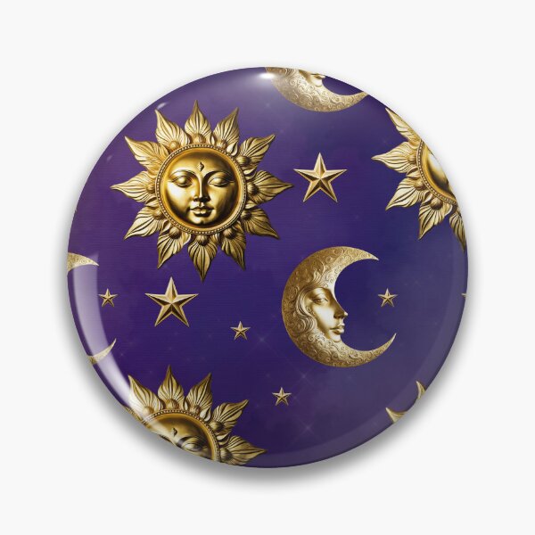Whimsygoth Celestial Sun Moon Stars Pin