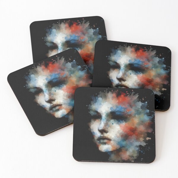 Item preview,  Abstract Watercolor Face Portrait designed and sold by pumsquare.
