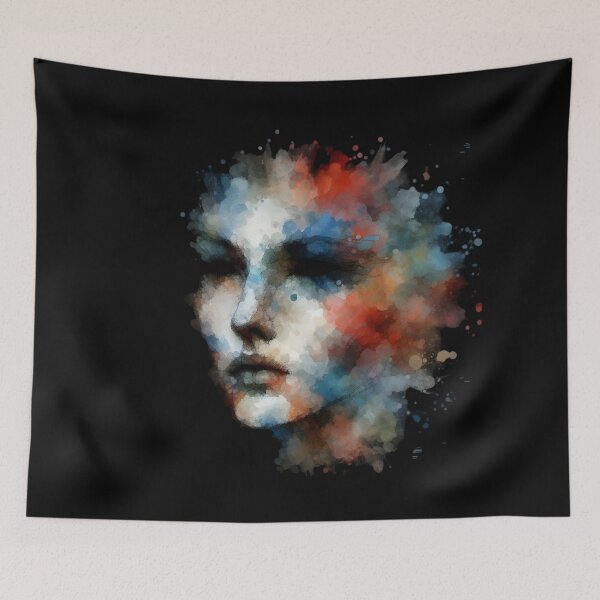 Item preview,  Abstract Watercolor Face Portrait designed and sold by pumsquare.
