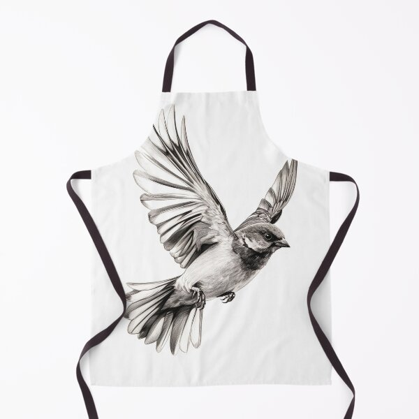 Item preview, Black and white House Sparrow pencil drawing designed and sold by Pencil-Art.