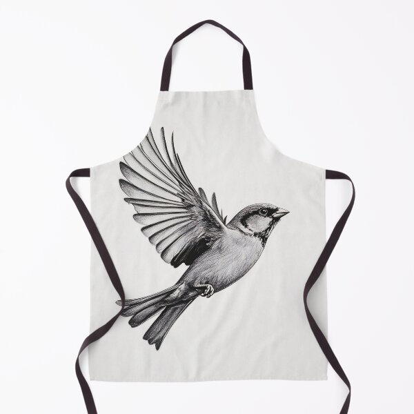 Item preview, Black and white House Sparrow pencil drawing designed and sold by Pencil-Art.