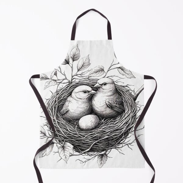 Item preview, Black and White Bird Pencil Drawing designed and sold by Pencil-Art.
