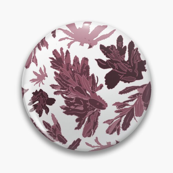Item preview, Pink-White Banksia Leaves - Lush Nature Print, Inspired by Australian Bushwalks designed and sold by Jay Dee Dearness.