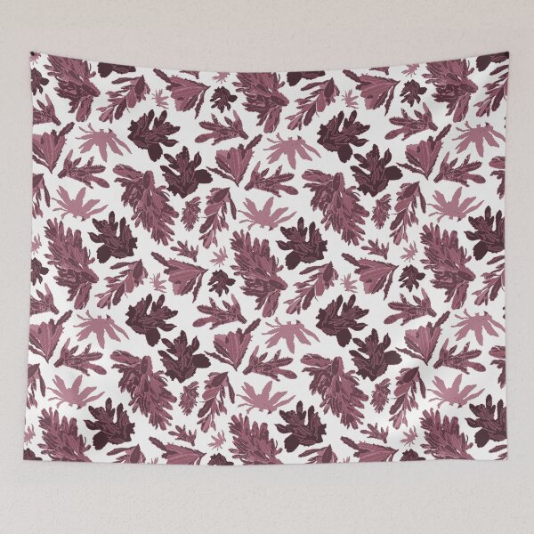 Item preview, Pink-White Banksia Leaves - Lush Nature Print, Inspired by Australian Bushwalks designed and sold by Jay Dee Dearness.