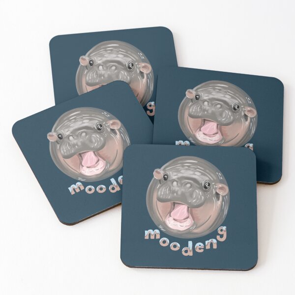 Item preview, Cute Moo Deng baby hippo drawing designed and sold by SpiritedArtwork.
