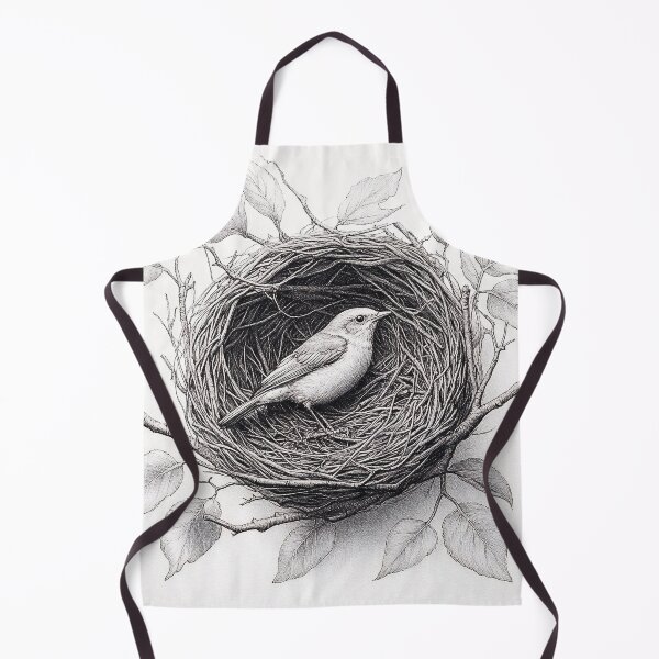 Item preview, Black and White Bird Pencil Drawing designed and sold by Pencil-Art.