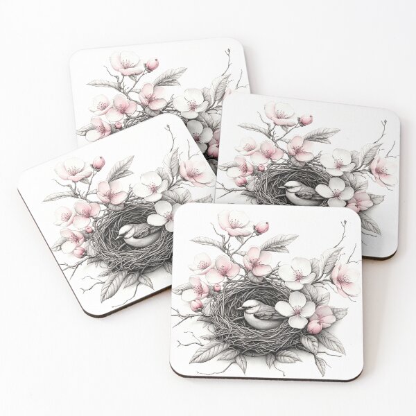 Item preview, Black and White Bird Pencil Drawing designed and sold by Pencil-Art.