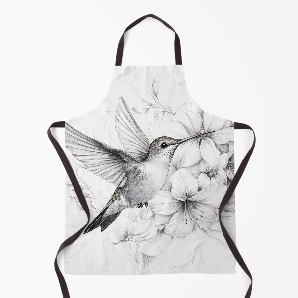 Item preview, Black and White Humming bird Pencil Drawing designed and sold by Pencil-Art.