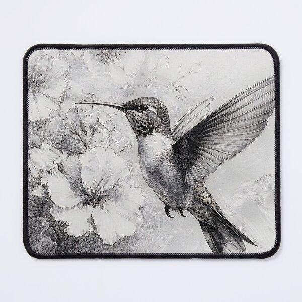 Item preview, Black and White Humming bird Pencil Drawing designed and sold by Pencil-Art.