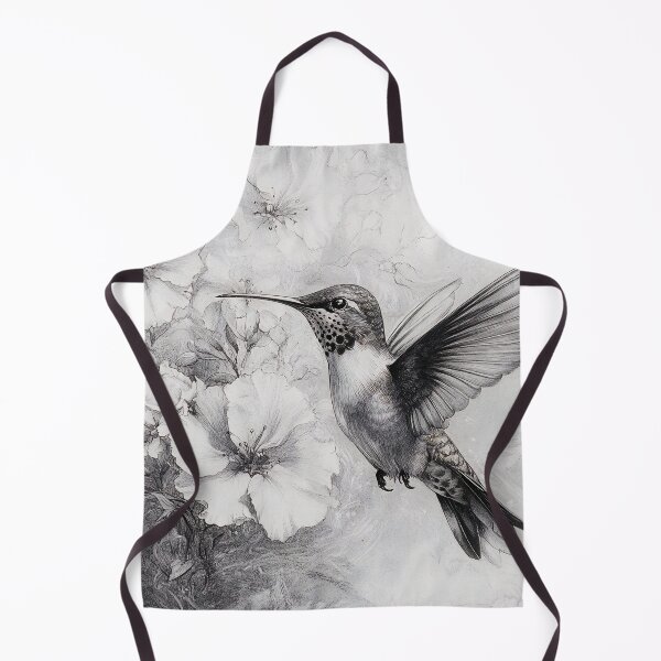 Item preview, Black and White Humming bird Pencil Drawing designed and sold by Pencil-Art.