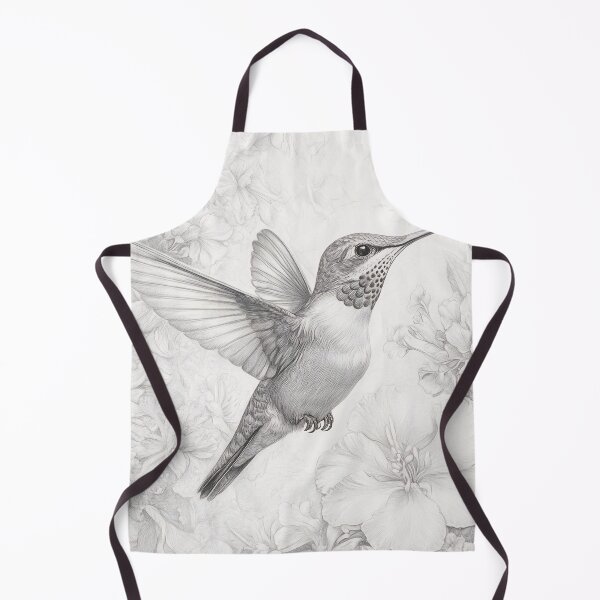 Item preview, Black and White Humming bird Pencil Drawing designed and sold by Pencil-Art.