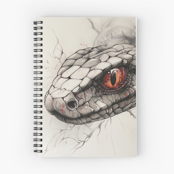 Item preview, Black and White Snake drawing designed and sold by Pencil-Art.