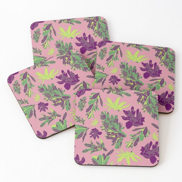 Item preview, Green-Pink Banksia Leaves - Vibrant Winter Bushwalk Art Print, Blue Mountains Inspired designed and sold by Jay Dee Dearness.