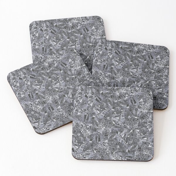 Item preview, Geologic marine life motif black and white print  designed and sold by DFLC Prints.