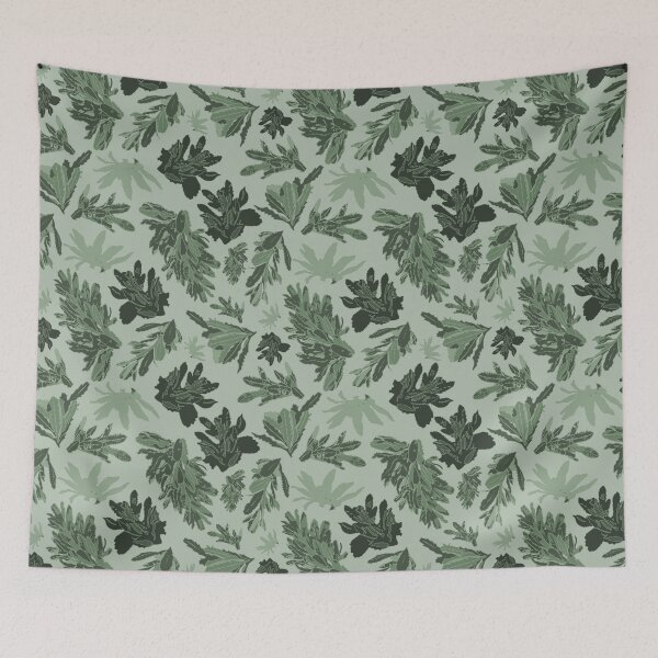 Item preview, Faded Green Banksia Leaves - Soft Winter Bushwalk Art Print, Blue Mountains Nature designed and sold by Jay Dee Dearness.