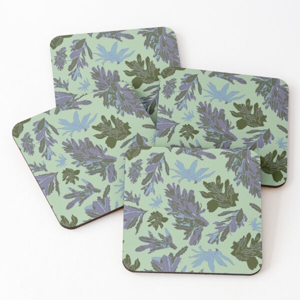 Item preview, Faded Blue-Green Banksia Leaves - Tranquil Winter Bushwalk Art Print, Blue Mountains Inspired designed and sold by Jay Dee Dearness.