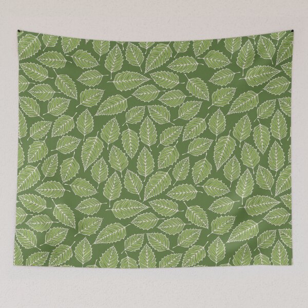 Item preview, Tree Hugger Groovy Green Birch Leaves Pattern designed and sold by schorrnuff.