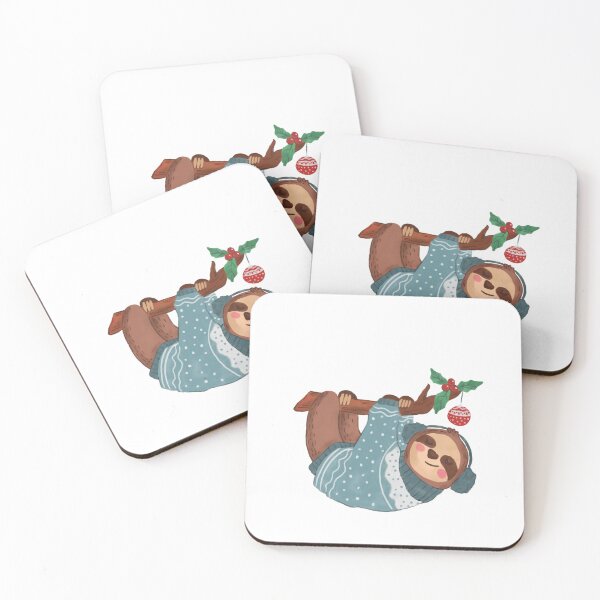 Item preview, Sloth's Cozy Christmas designed and sold by Nikki Krishna.