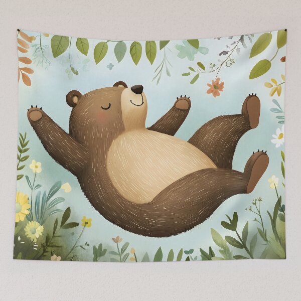 Item preview, Cute Bear falling into the Mysterious Forest designed and sold by Anicue.