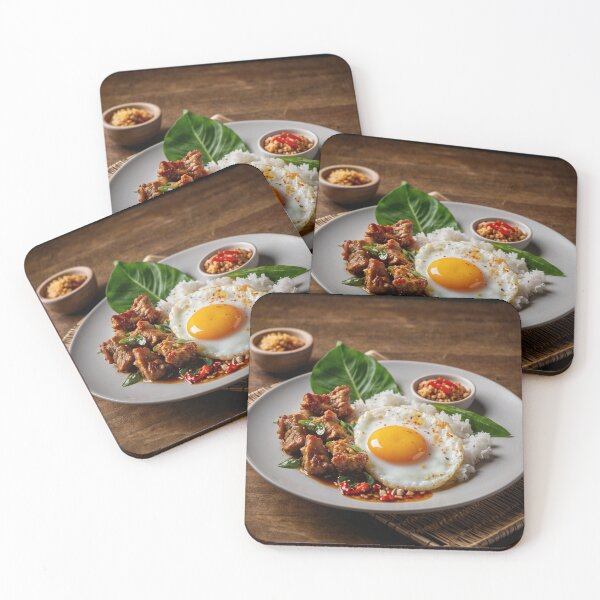 Item preview, Crispy Pork Basil Fried Rice designed and sold by La-mong-du-wua.