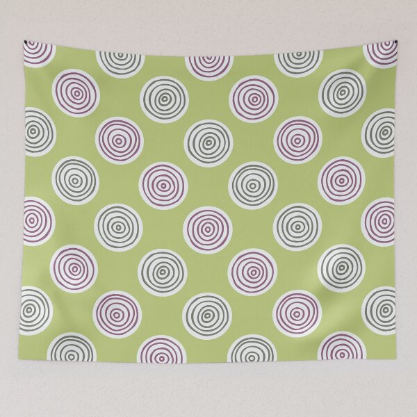 Item preview, Green Twist Hand Drawn Concentric Circles Pattern designed and sold by schorrnuff.