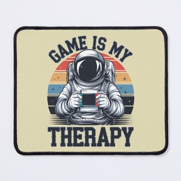 Item preview, GAMES ARE MY THERAPY ASTRONAUT designed and sold by GGZebra.